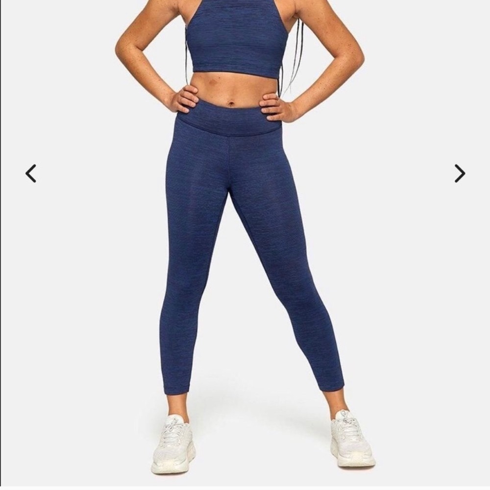 Outdoor Voices TechSweat Baltic Blue Crop Leggings